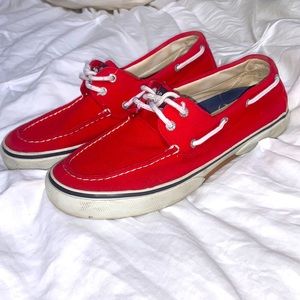 Sperry Top Sider Red Slip On Boat Shoe size 10.5 m
